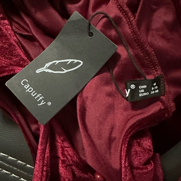 Capuffy Women’s Velvet Maxi Dress Size M - Picture 4 of 6